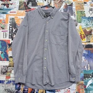 Abercrombie Fitch Mens Long Sleeve Button Down Plaid Shirt Size L 100 Cotton